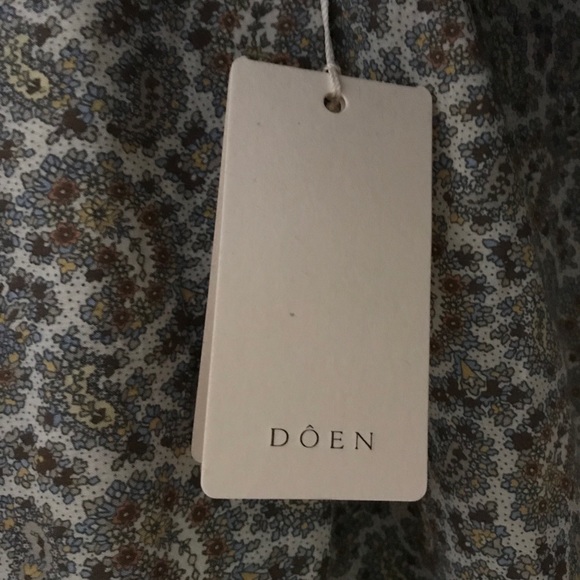 NWT • doen okeefe blouse in cream tisbury paisley - Picture 2 of 3